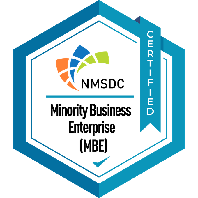NMSDC MBE Certification digital badge, issued to IT Custom Solution LLC. Verify on Credly.